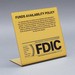 Funds Availability Sign w/ FDIC Logo (Electronic Deposits Copy - 2nd Business Day)